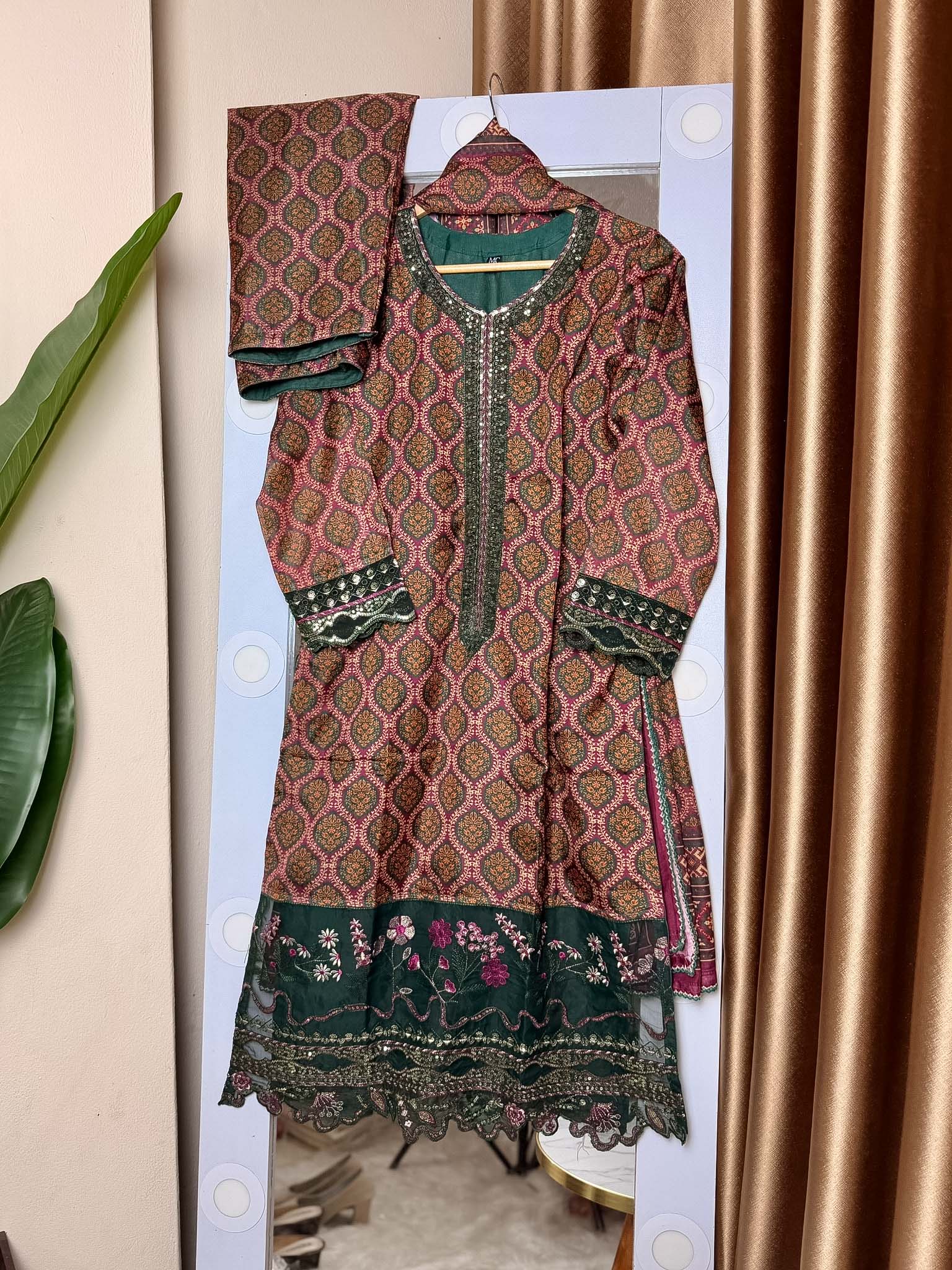 STITCHED THREEPIECE BOTTLE GREEN