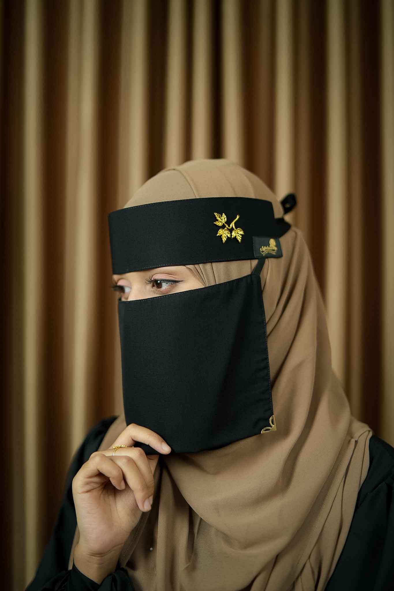 METAL LEAF PENDENT NIQAB